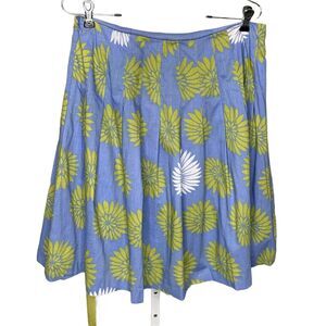 Isda‎ & Co Womens Skirt Blue Floral Lined Boho Sz 6